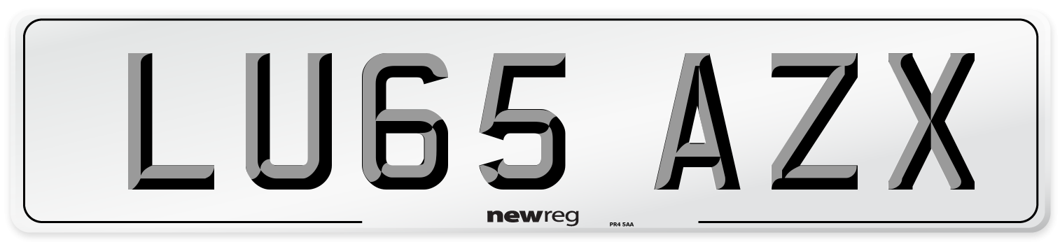 LU65 AZX Number Plate from New Reg